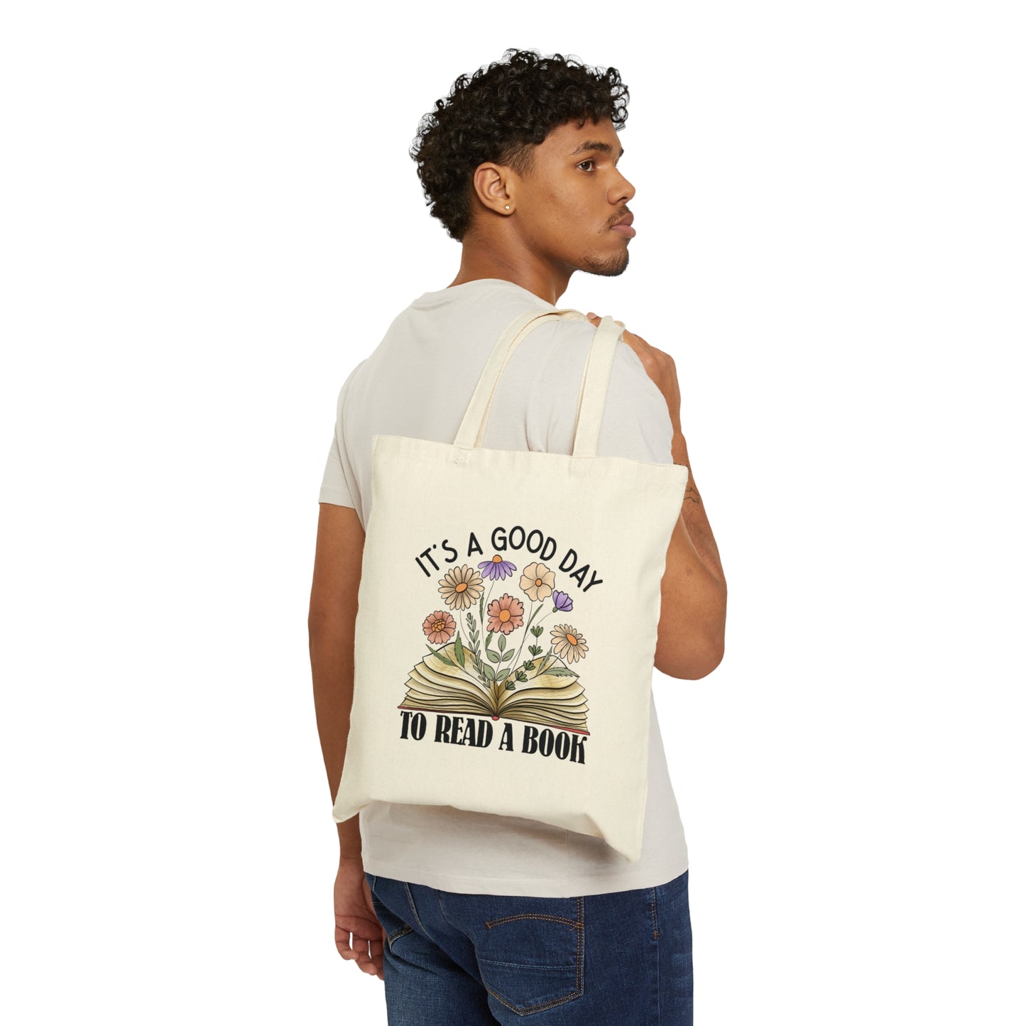 It's a good day to read a book Cotton Canvas Tote Bag