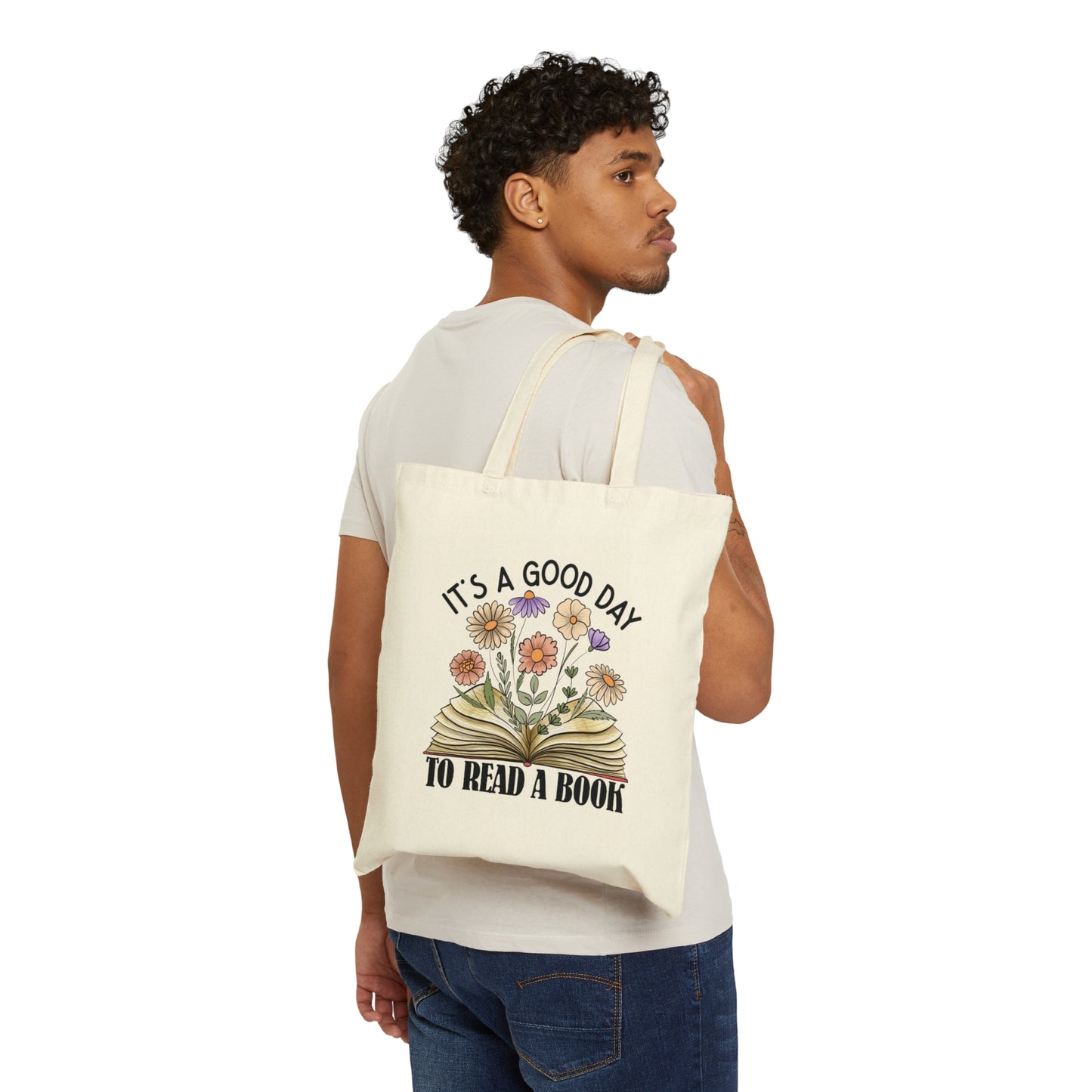 It's a good day to read a book Cotton Canvas Tote Bag