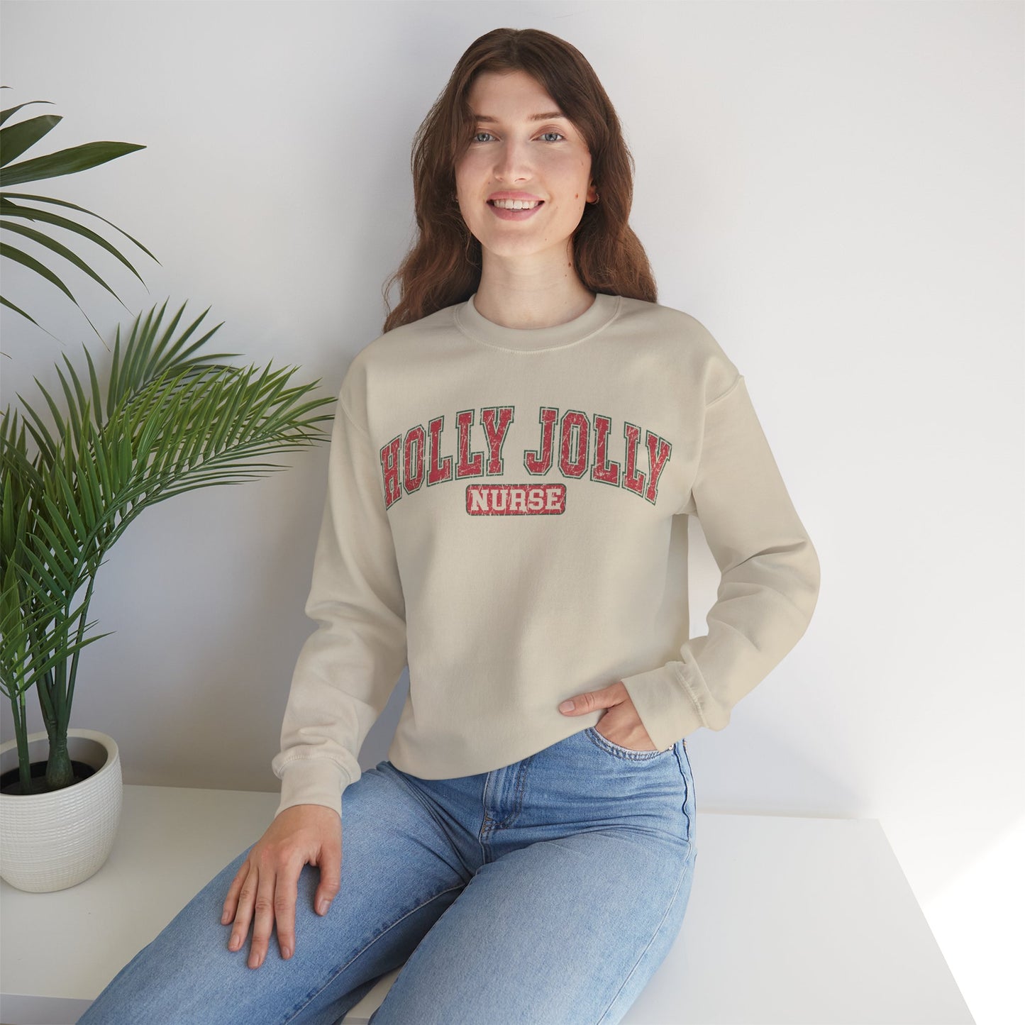 Holly Jolly Retro Nurse Sweatshirt