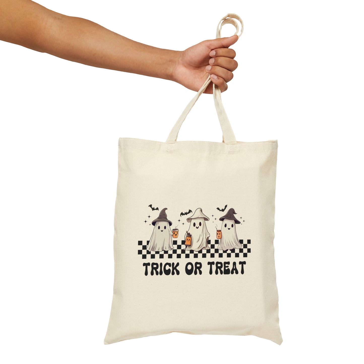 Trick or Treat Cotton Canvas Tote Bag