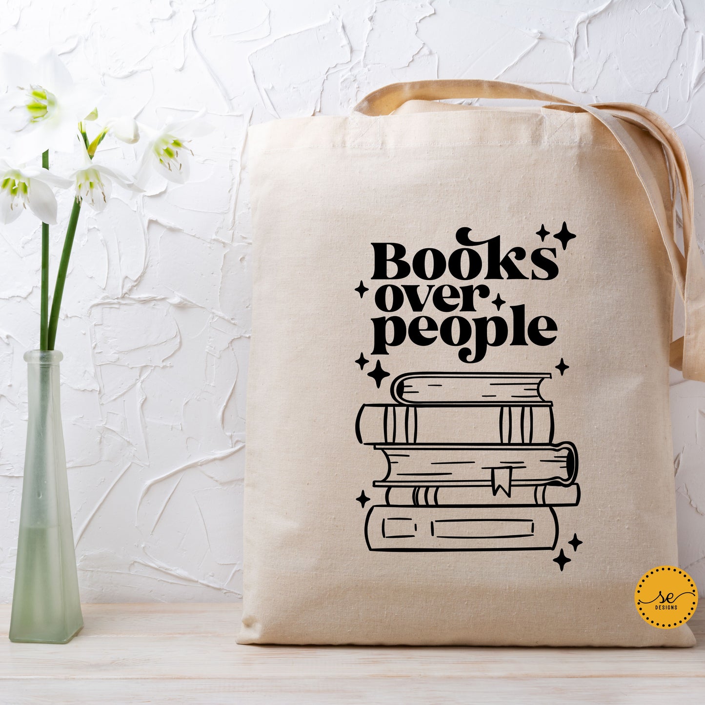 Books over people Cotton Canvas Tote Bag