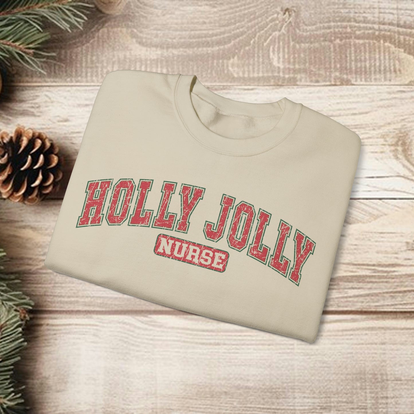 Holly Jolly Retro Nurse Sweatshirt