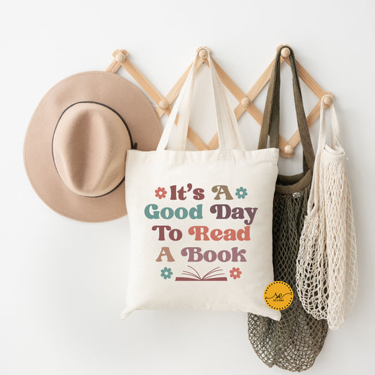 It's a good day to read a book Cotton Canvas Tote Bag
