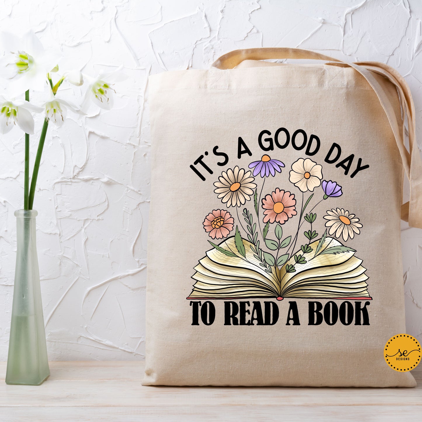 It's a good day to read a book Cotton Canvas Tote Bag