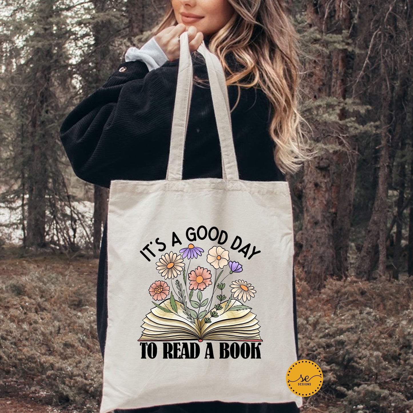 It's a good day to read a book Cotton Canvas Tote Bag