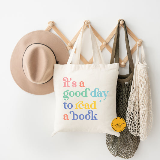 It's a good day to read a book Cotton Canvas Tote Bag