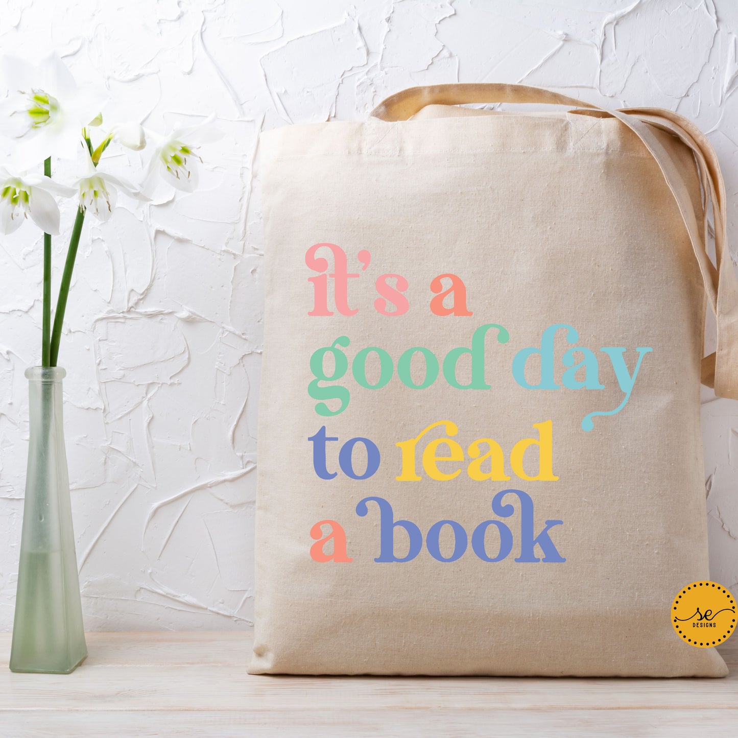 It's a good day to read a book Cotton Canvas Tote Bag