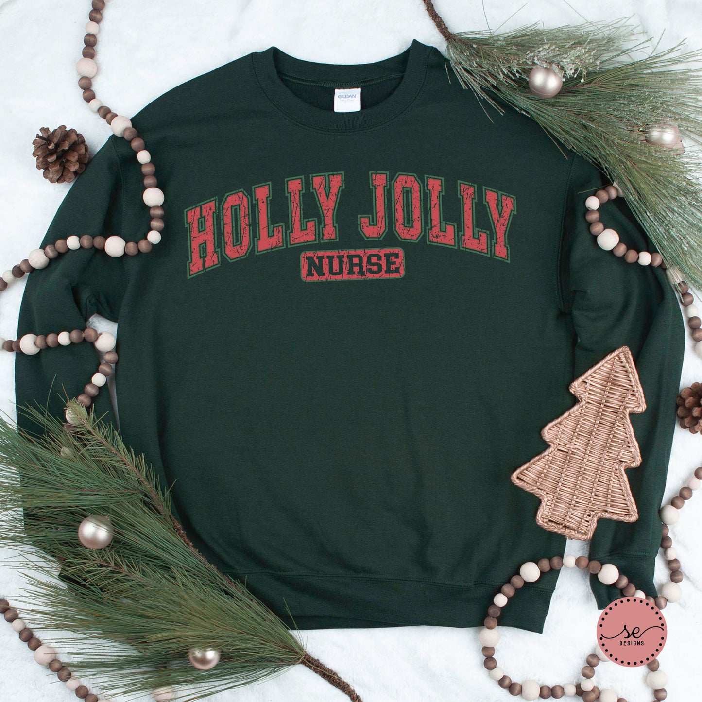 Holly Jolly Retro Nurse Sweatshirt