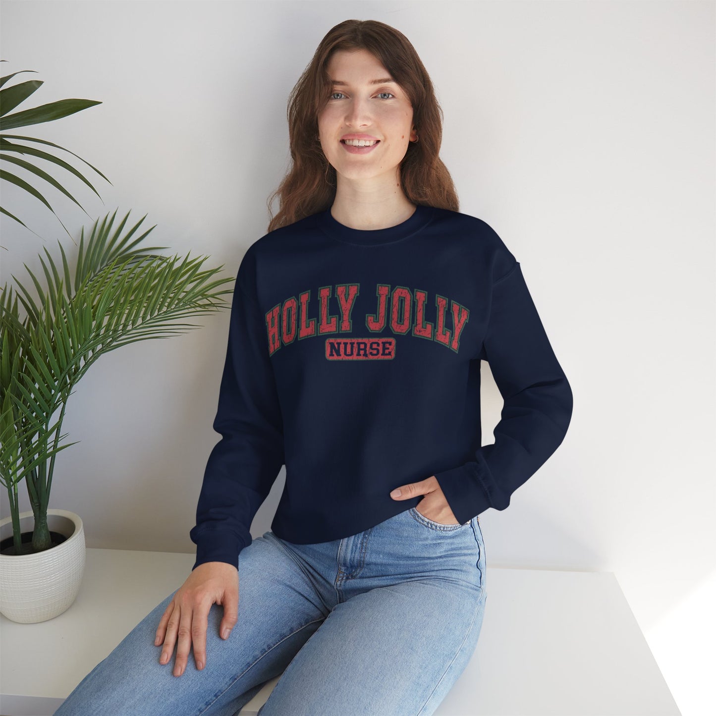 Holly Jolly Retro Nurse Sweatshirt