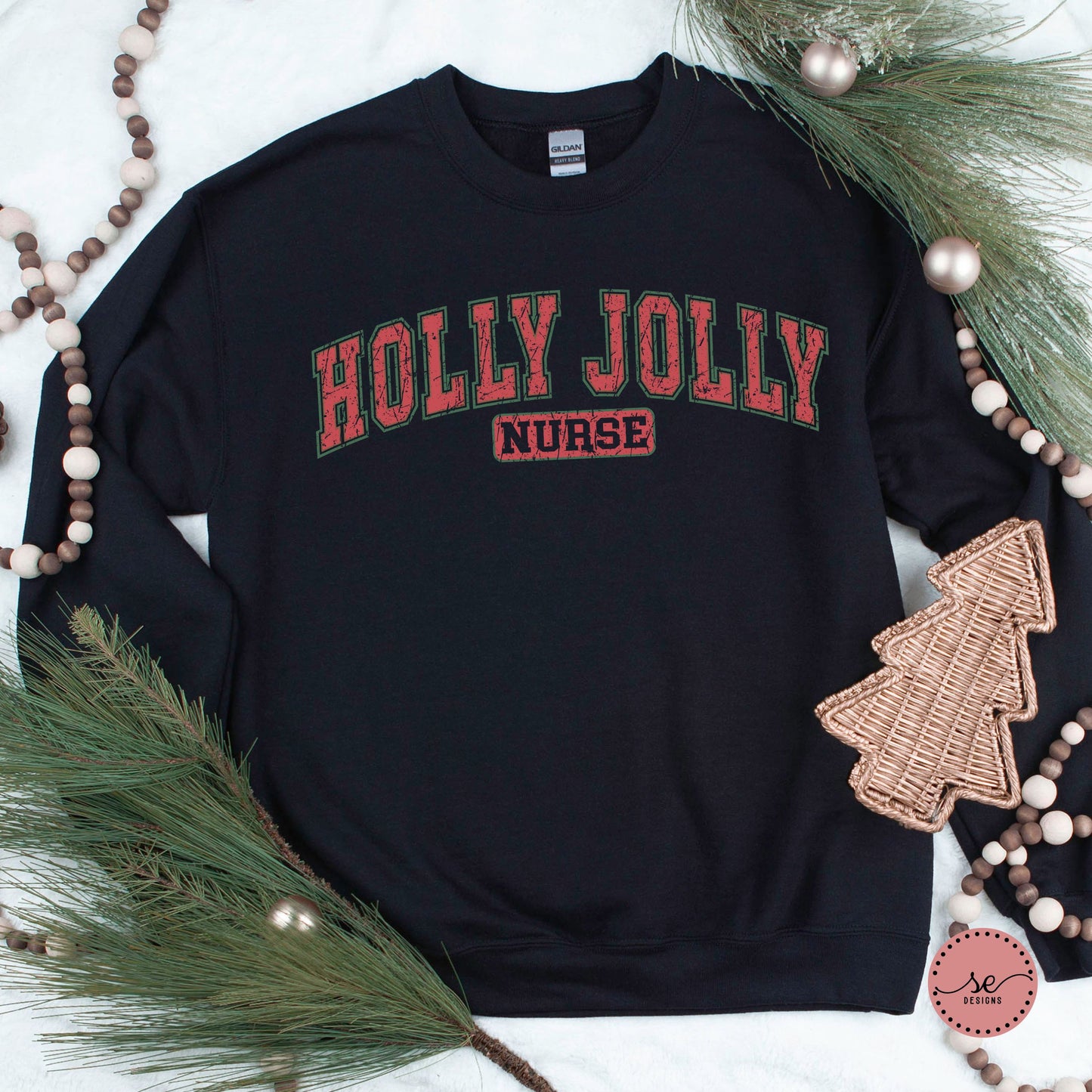 Holly Jolly Retro Nurse Sweatshirt