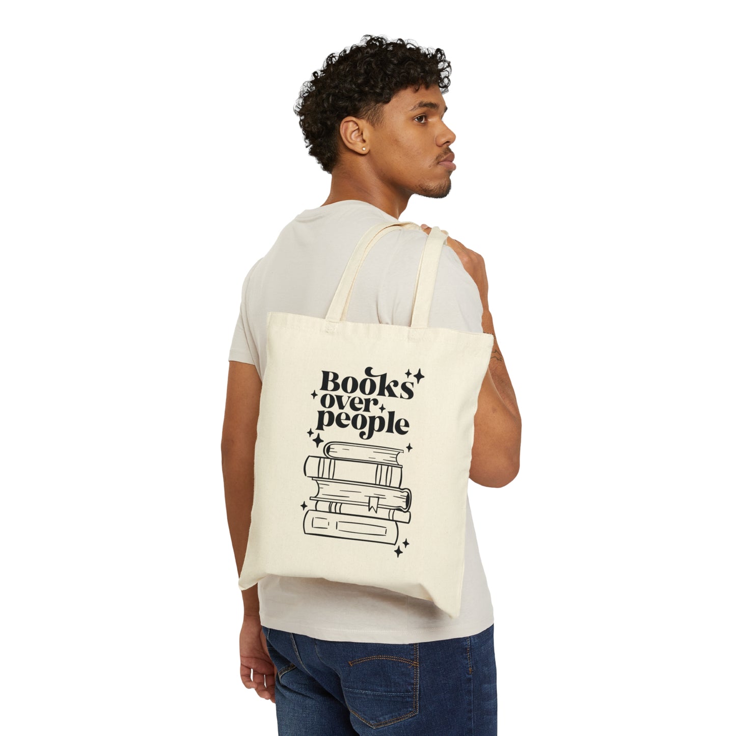 Books over people Cotton Canvas Tote Bag