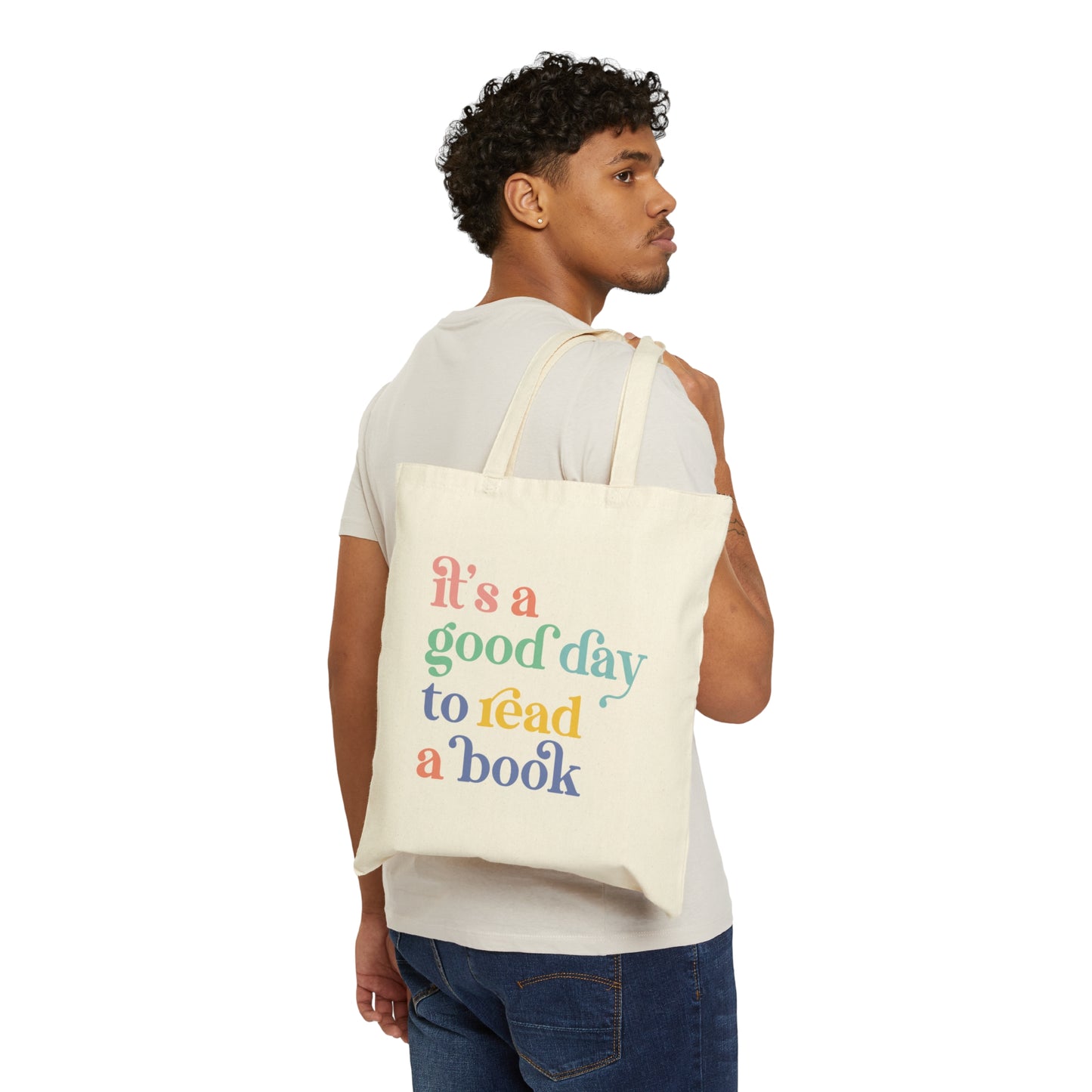 It's a good day to read a book Cotton Canvas Tote Bag