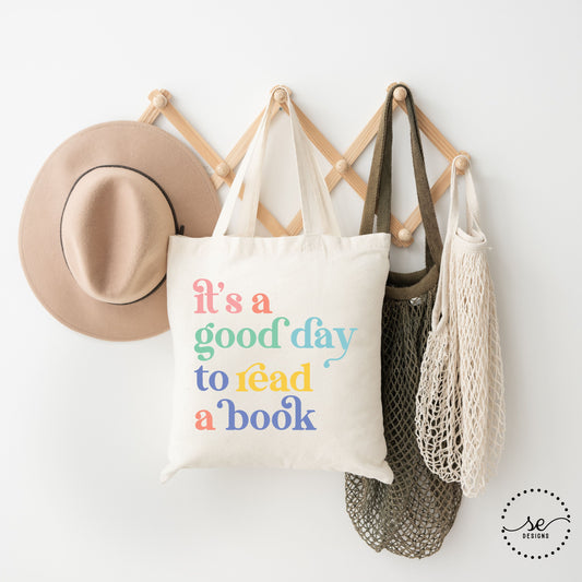 It's a good day to read a book Cotton Canvas Tote Bag