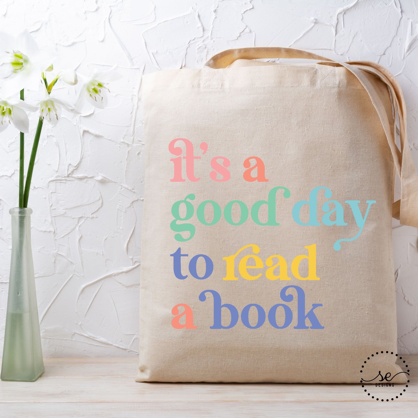 It's a good day to read a book Cotton Canvas Tote Bag