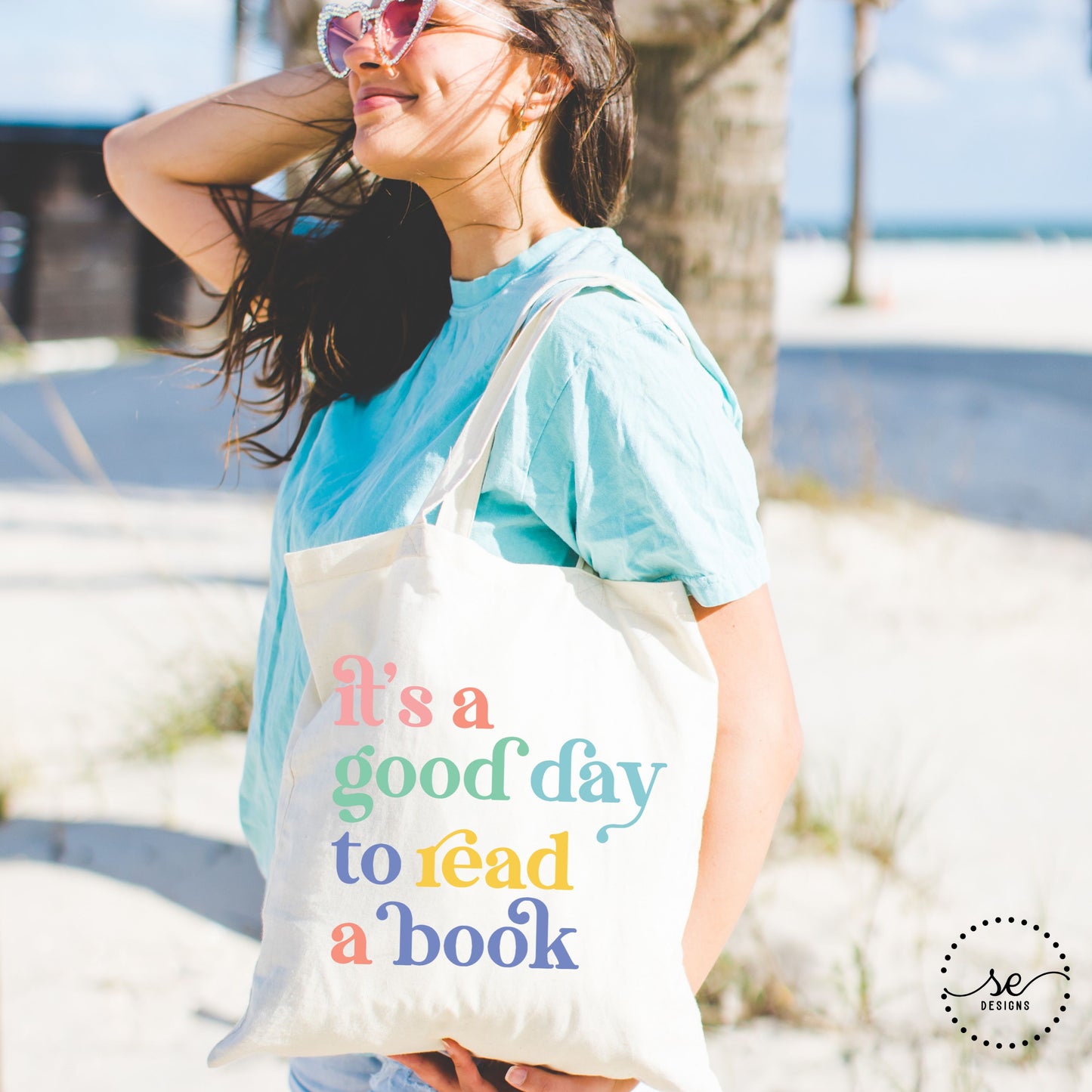 It's a good day to read a book Cotton Canvas Tote Bag
