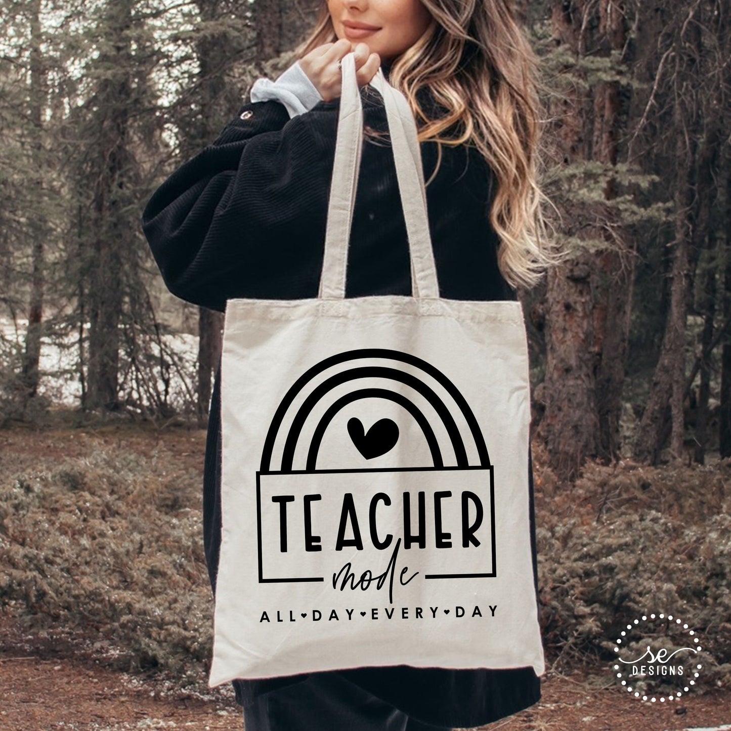Teacher Mode Cotton Canvas Tote Bag